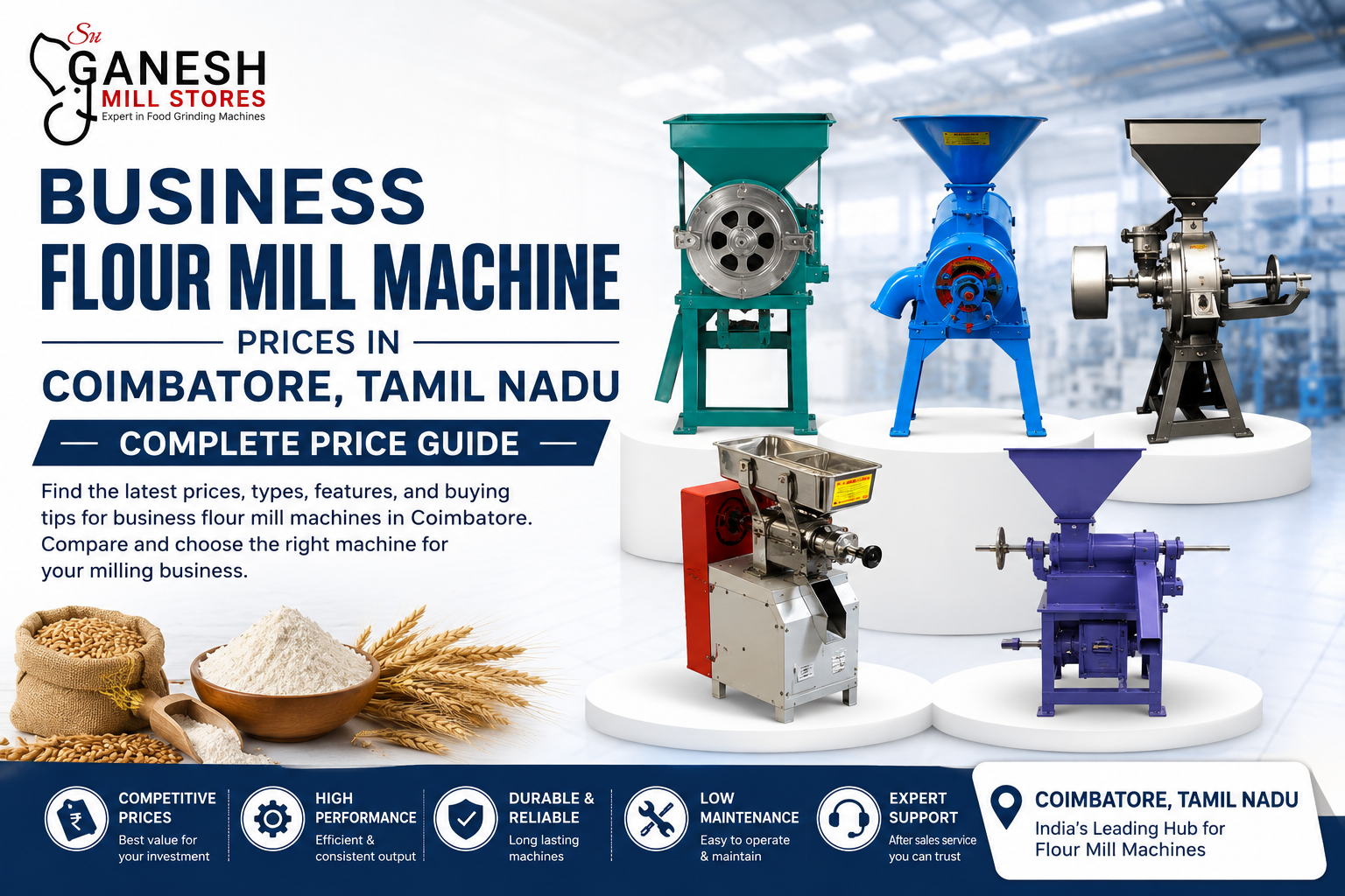  Commercial Flour Mill Machine Price in Coimbatore, Tamil Nadu: Complete Cost Guide