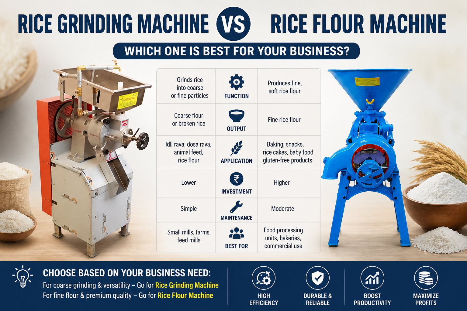  Rice Grinding Machine vs Rice Flour Machine: Which One Is Best for Your Business?