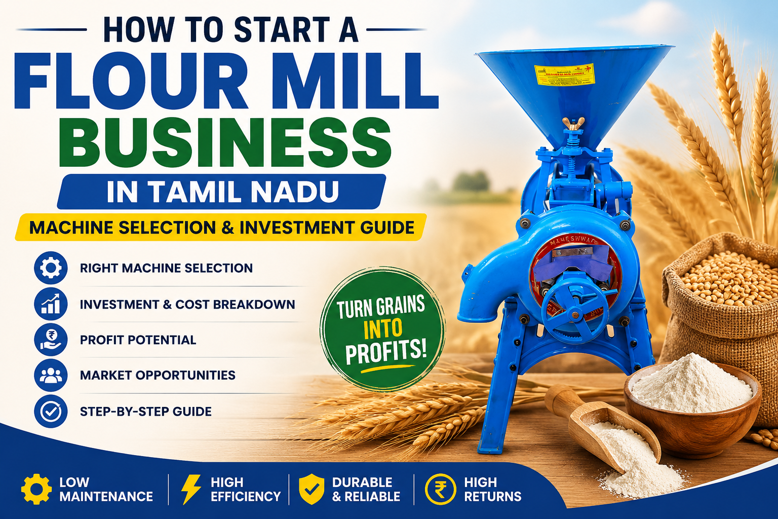  How to Start a Flour Mill Business in Tamil Nadu: Machine Selection & Investment Guide