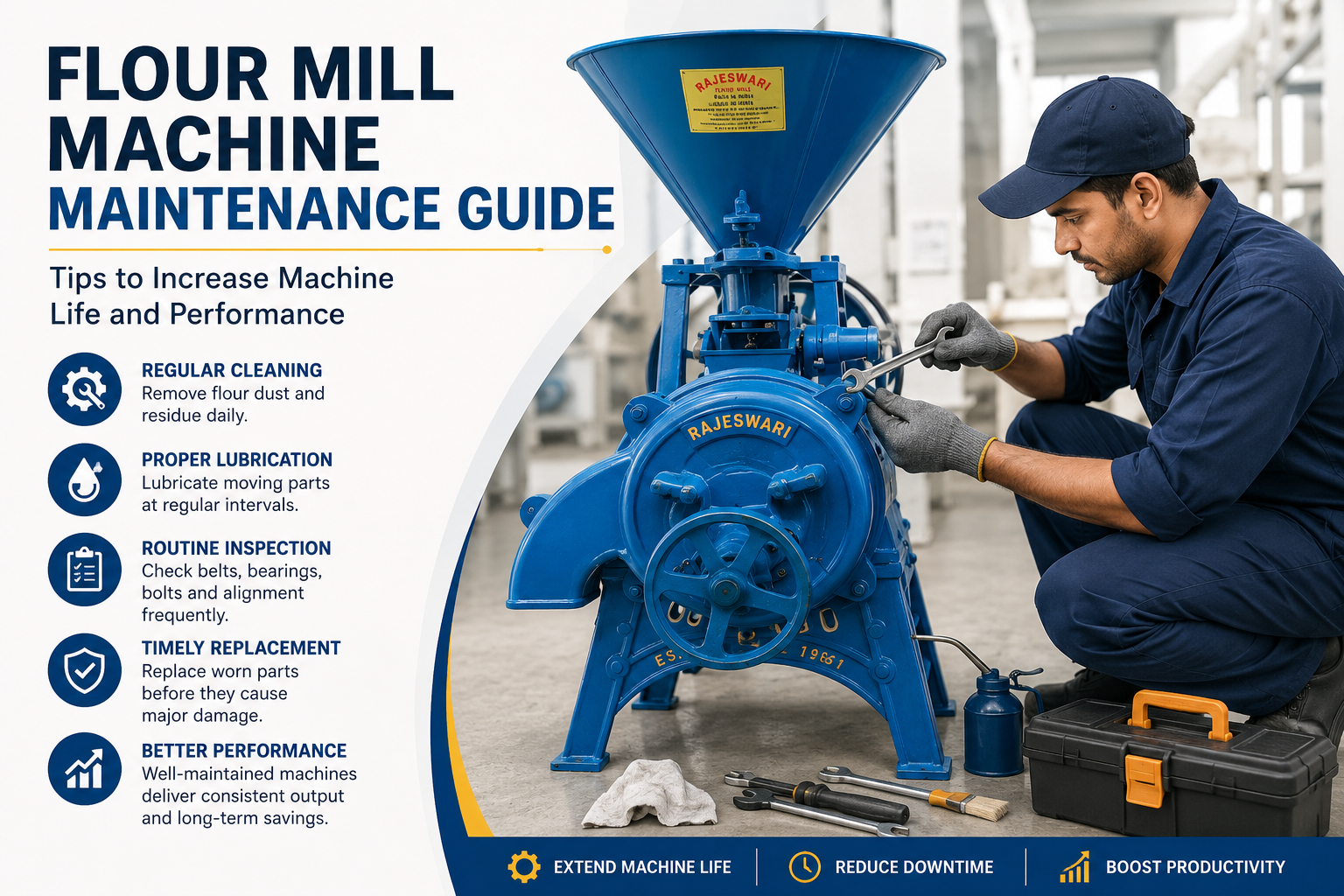  Flour Mill Machine Maintenance Guide: Tips to Increase Machine Life and Performance